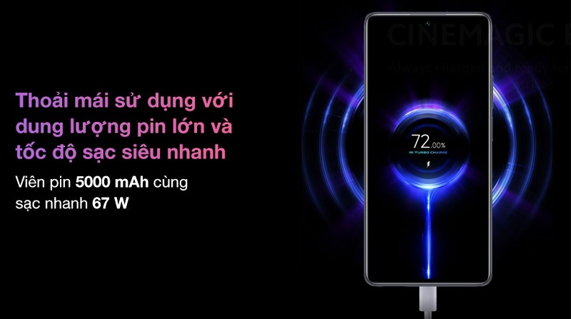 Xiaomi 11T 5G có dung lượng pin lớn 5000 mAh